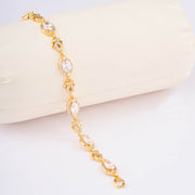 Stylish gold & A.D white stone bracelet