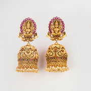 pota stone matt gold jhumkas