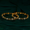 Cz Classic Bangles With 2 Tone Plating