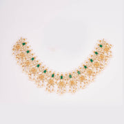 emeralds and pearl Lakshmi guttapusalu necklace