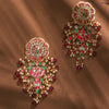 Gold Plated Kempu Jadau Earrings