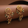 Gold Plated Kempu Jadau Earrings