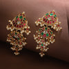 Gold Plated Kempu Jadau Earrings