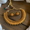 Matte Finish Mahalakshmi Coin Kemp Necklace